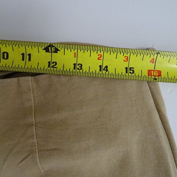 Time And Tru Khaki Ankle Pants Women Size 12 Skinny Side Zipper - Picture 6 of 10